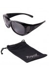 Rapid Eyewear Sur-Lunettes de Soleil polarisantes, pour hommes et femmes. Taille moyenne-grande pour mettre par dessus votre