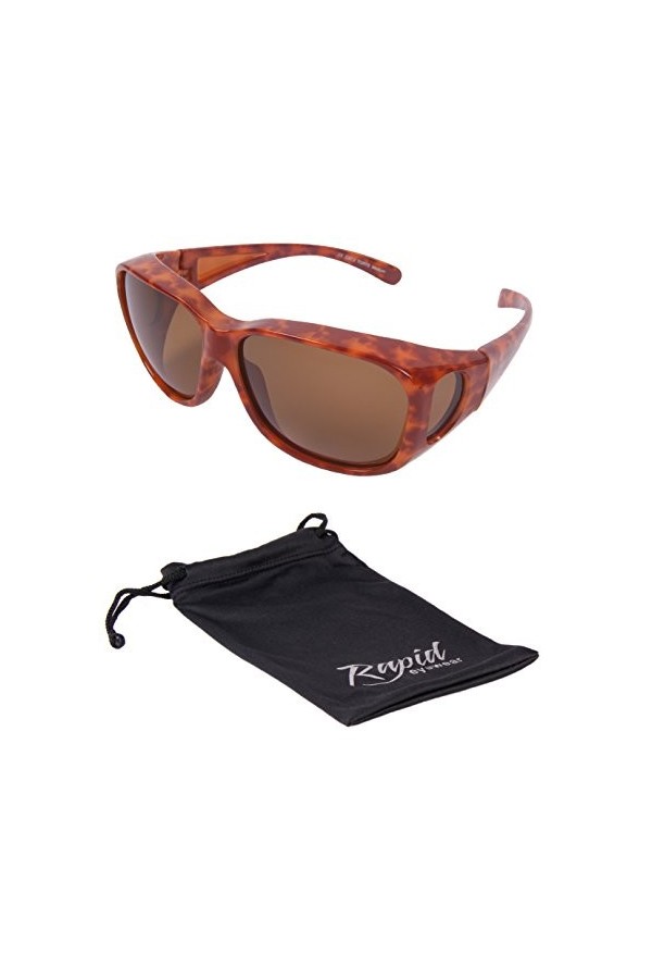 Rapid Eyewear sur lunettes de soleil: polarisées femmes, taille moyen-large, écaille, pour mettre par dessus les lunettes hab
