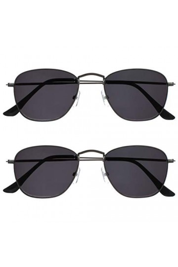 OPULIZE Sky Pack 2 Mince Bordé Bronze À Canon Mat Pointes Noirs Hommes Femmes Lecteurs Soleil Lunettes De Lecture UV400 SS95-