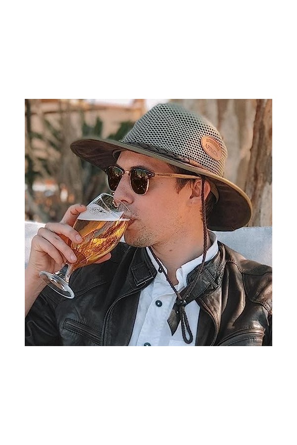 WOODONLY Lunettes de Soleil Rétro Polarisées en Bois - Lunettes Carrées avec Protection UV400 pour Hommes et Femmes Cadeaux P