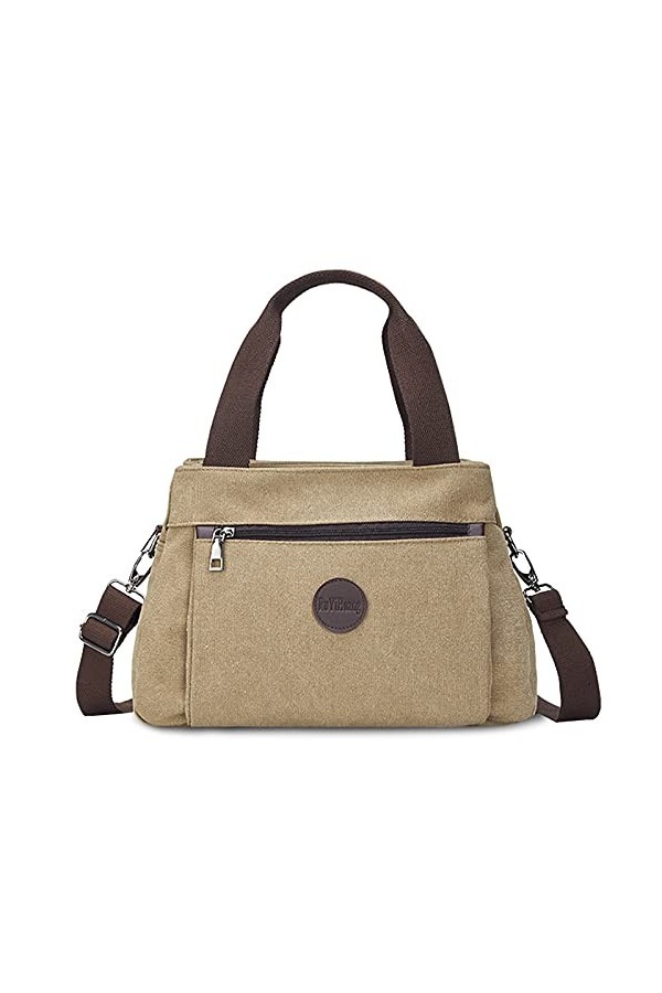 FANDARE Femme Sacoche Toile Sac a Main Sacs Cabas Bandoulieres Tendance Portés Epaule Sac Dépaule Grand Capacité Achats Fête