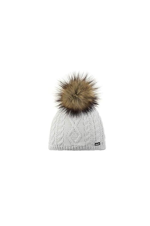 Eisbär Nelia Lux Mü Bonnet pour Femme Taille Unique Blanc/Marron