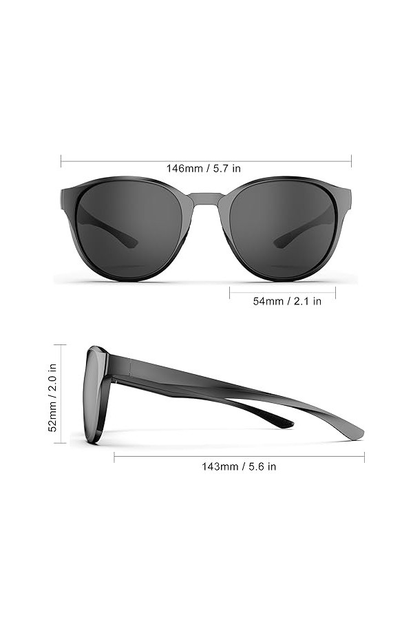 HAAYOT Lunettes de soleil polarisées pour homme et femme, protection UV400, flexible, légère, monture TR90, lunettes de solei