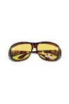 rainbow safety Surlunettes Solaires Polarisee Lunettes de Soleil Conduite Nuit Homme Femme RWN10 Marron Nuit cat.1