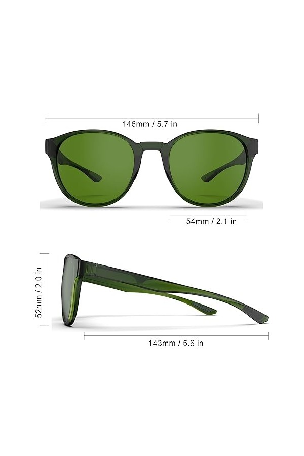 HAAYOT Lunettes de soleil polarisées pour homme et femme, protection UV400, flexible, légère, monture TR90, lunettes de solei