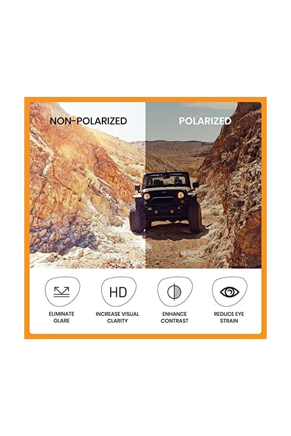 Cyxus Lunettes de soleil hommes femmes lunettes de soleil polarisées classiques extérieur UV400 pour la conduite pêche voyage