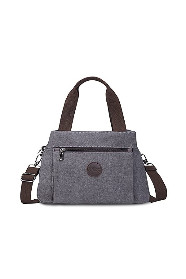 FANDARE Femme Sacoche Toile Sac a Main Sacs Cabas Bandoulieres Tendance Portés Epaule Sac Dépaule Grand Capacité Achats Fête