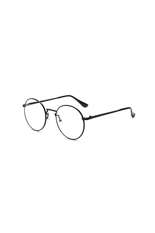 Outray Lunettes rondes vintage vintage avec monture en métal pour homme et femme - Argenté - Medium