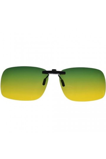UpaClaire Lunettes de conduite de nuit à clipser, réduction des reflets polarisés, vision haute définition.., Jaune et vert -