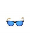 rainbow safety Lunettes de Soleil POLARISÉES Miroir en Bois Vintage Femme Homme RW-Miroir-Blue