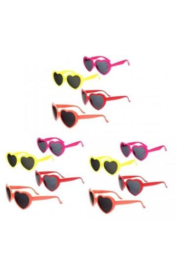 ABOOFAN 12 Pcs Lunettes En Forme De Coeur Lunettes De Coeur Lunettes Drôles Lunettes De Cosplay Lunettes De Soleil Pour Femme