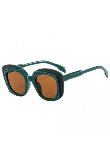HPIRME Lunettes de soleil carrées femmes Vintage femmes nuances lunettes de soleil UV400 lunettes, vert, taille unique