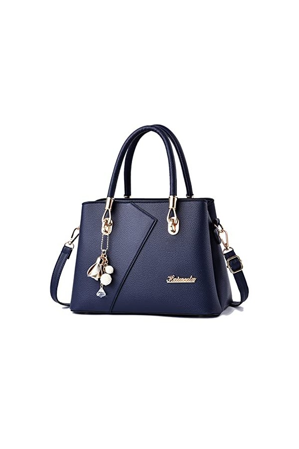 FANDARE Sac Bandoulière Femme Multi Poches Sac à Main PU Cuir Sac Messager Étanche Sac portés Épaule pour Voyage Travail Acha