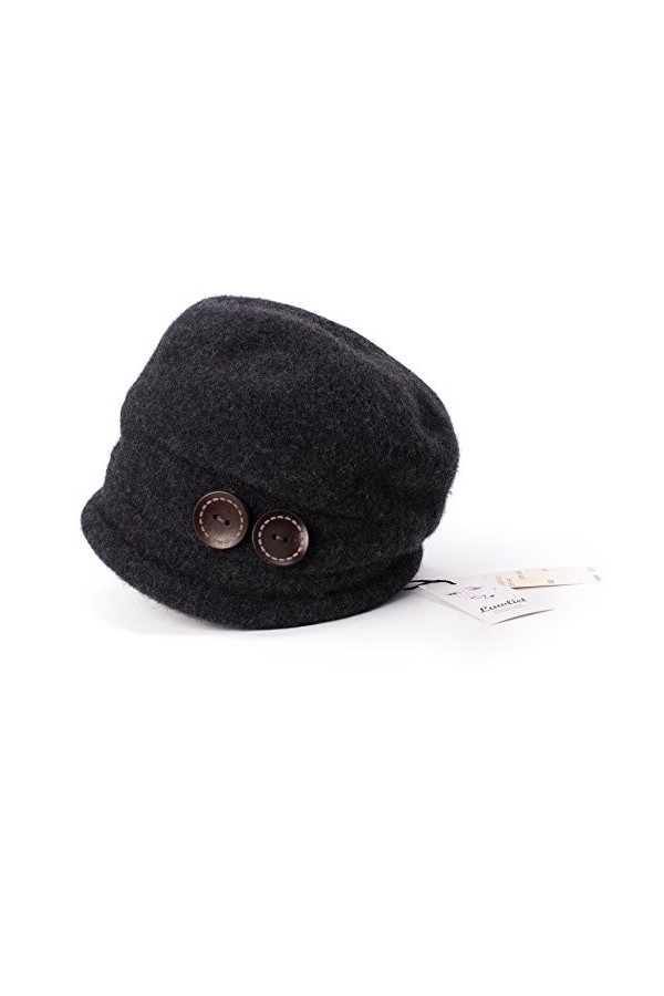Chapeau vintage pour femme en cloche - Laine élégante - Par Lawliet - Gris - Taille Unique