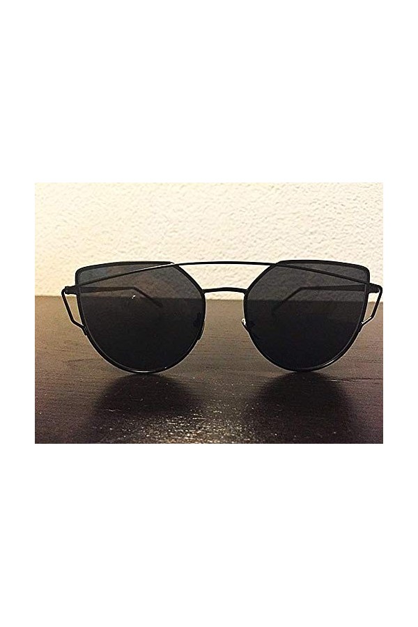 Inception Pro Infinite Lunettes de soleil Femme - Femme - chat - noir vintage - oeil de chat - monture double pont - noir - m