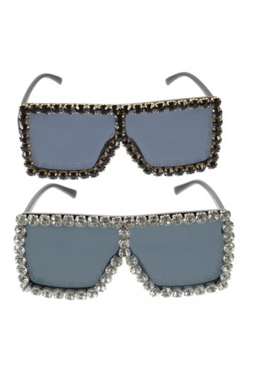 TENDYCOCO 2 Pièces Des Lunettes De Soleil Lunettes Scintillantes Lunettes De Soleil Fantaisie Lunettes De Soleil Pour Femmes 