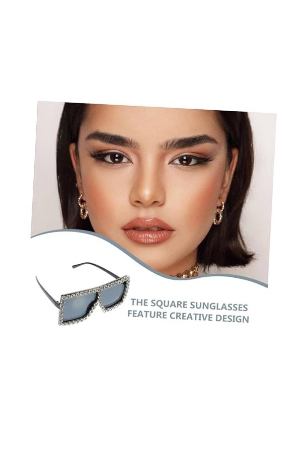 TENDYCOCO 2 Pièces Des Lunettes De Soleil Lunettes Scintillantes Lunettes De Soleil Fantaisie Lunettes De Soleil Pour Femmes 