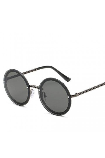 MAOXING Lunettes De Soleil Rondes sans Monture, Lunettes De Soleil Rétro Dégradées pour Femmes