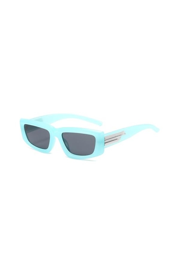 MUTYNE Mode Femmes Lunettes De Soleil De Luxe Nuances UV400 Vert Bleu Carré Hommes Rétro Dégradé Lunettes De Soleil, Bleu Gri