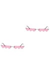 INOOMP 2 Pcs Coeur Lunettes De Soleil Lunettes Élégantes Lunettes Élégantes Lunettes De Soleil En Vrac Adulte Jaune Lunettes 