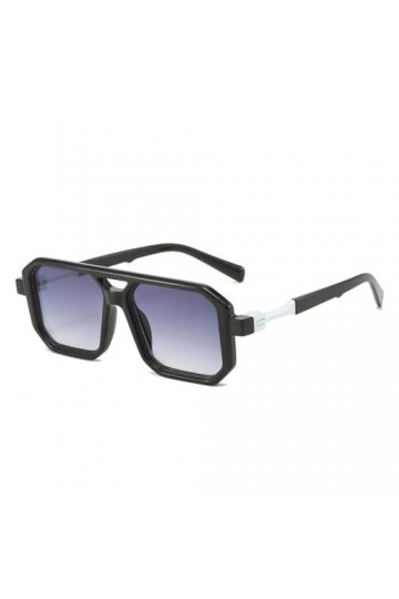 MUTYNE Lunettes de Soleil Carrées Double Ponts Femmes Mode Dégradé Nuances UV400 Rétro Polygone Hommes Lunettes de Soleil, Dé