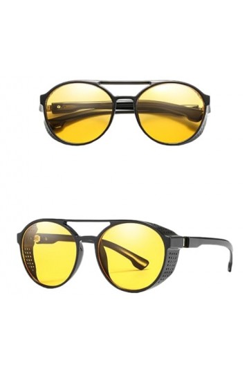 Femme Soleil Lunettes Sunglasses Verres Polarisées Lunettes De Soleil Rondes Vintage Punk Pour Hommes Et Femmes Lunettes De S