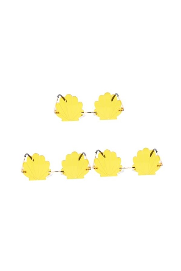 SOIMISS 3 Pcs Lunettes De Soleil Coquille Lunettes De Soleil À Lentille Rose Lunettes Métalliques Lunettes De Soleil Rétro Po