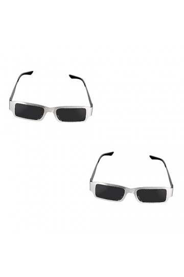 SOIMISS 2 Pièces Lunettes De Soleil Carrées Étroit Lunettes De Nouveauté Lunettes De Soleil Papillon Sans Monture Lunettes Ré