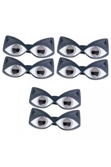 Abaodam 6 Paires Lunettes Oeil De Chat Lunettes De Soleil De Fête Dhalloween Lunettes De Soleil De Fête De Nouveauté Lunette