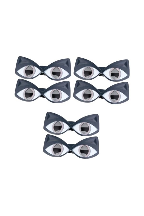 Abaodam 6 Paires Lunettes Oeil De Chat Lunettes De Soleil De Fête Dhalloween Lunettes De Soleil De Fête De Nouveauté Lunette