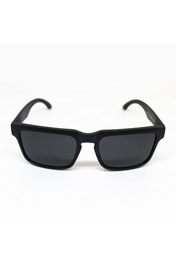 SURF MONKEY Lunettes de soleil homme et femme - UV400 - Polarisées, Noir / Noir