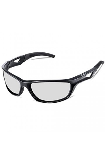 ATTCL Hommes Sports Lunettes de soleil Polarisé Cyclisme Conduite Golf Ultra léger 306 Gray