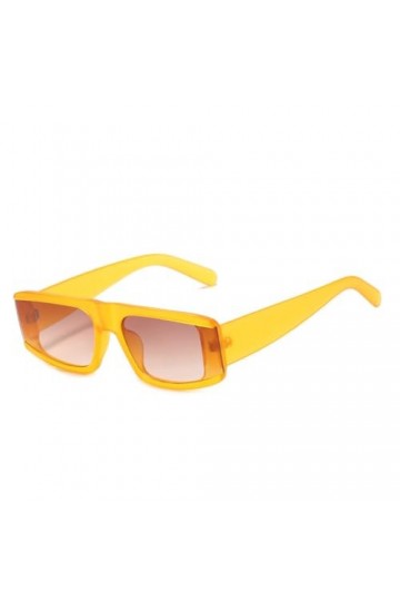 MUTYNE Petit Rectangle Carré Femmes Lunettes De Soleil Pour Hommes Mode Océan Bleu Jaune Lunettes De Soleil Femmes Nuances Pu