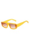 MUTYNE Petit Rectangle Carré Femmes Lunettes De Soleil Pour Hommes Mode Océan Bleu Jaune Lunettes De Soleil Femmes Nuances Pu