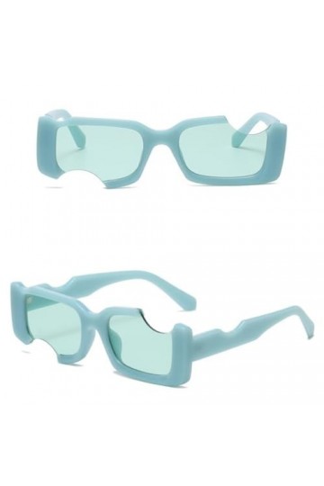 MUTYNE Lunettes de soleil rectangulaires à la mode pour femmes, lentilles miroir colorées, lunettes de soleil carrées pour ho