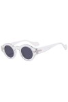HCHES Vintage petites lunettes de soleil rondes femmes hommes lunettes de soleil femmes nuances UV400, transparence, taille u