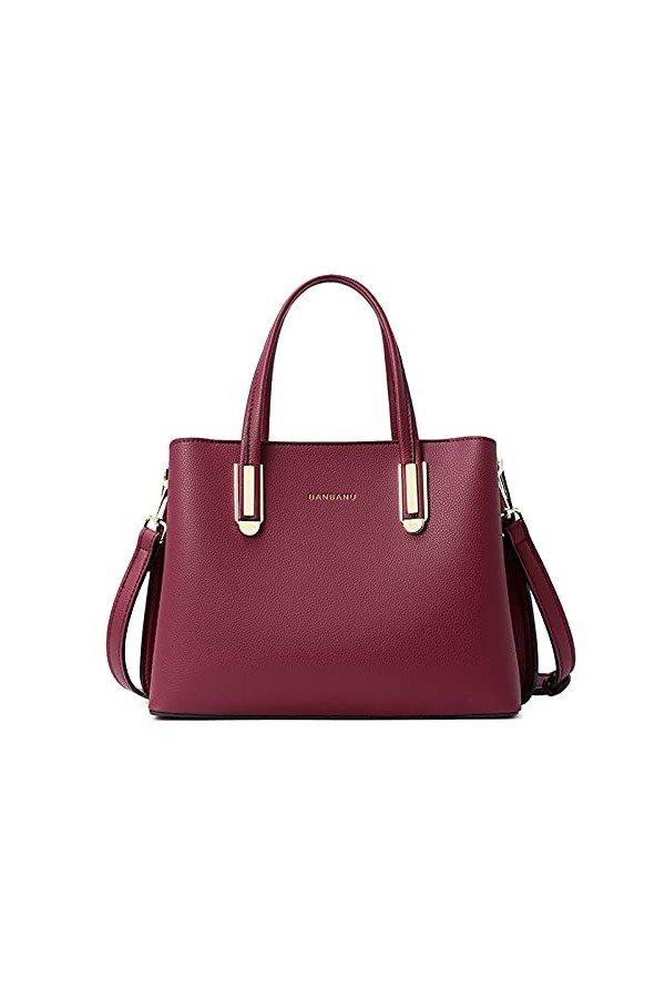 FANDARE Élégant Sac a Main Sacs Cabas Femme Sacoche Bandoulieres Cuir PU Imperméable Portés Epaule Sac Dépaule Grand Capacit