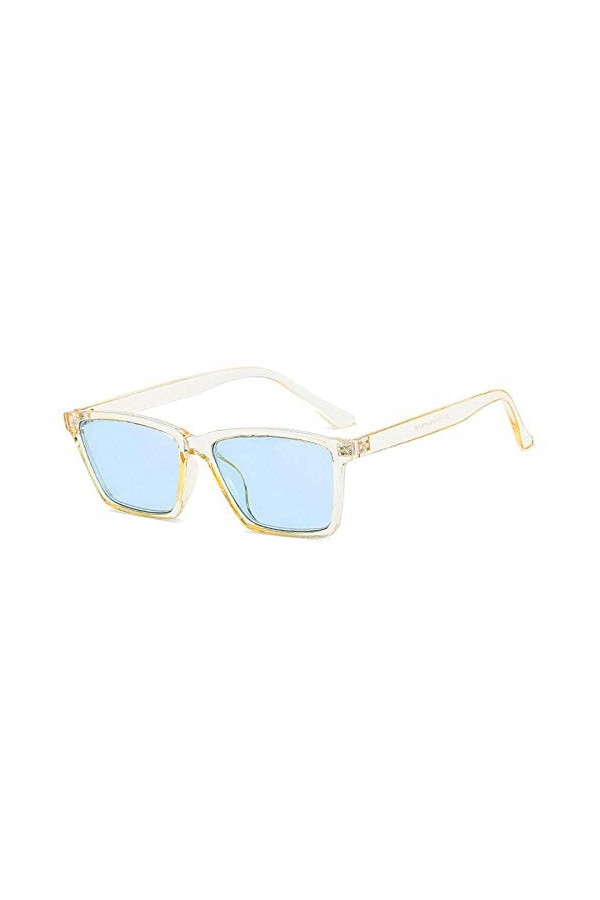 DLSM Lunettes de soleil Retro Small Rectangle Femmes Léopard Champagne Eyewear Mode Mode Square Share Share Uv400 Lunettes de