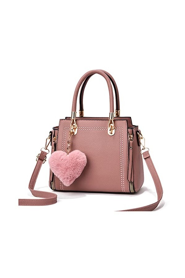 FANDARE Sac à Main En PU Cuir Multifonctionnel Étanche Sac à Bandoulière Et Épaule Pour Voyage, Travail Et Achats, Noir, Taille L, Élégant