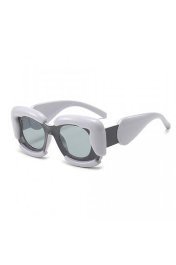 HCHES Lunettes de soleil carrées punk pour femmes, lunettes surdimensionnées, monture punk, lunettes de soleil pour hommes, l