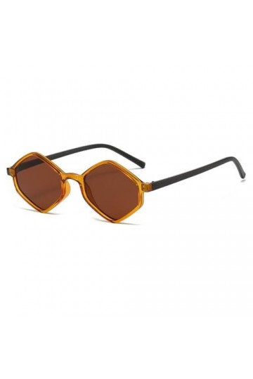 Lunettes de Soleil carrées à la Mode Femmes Lunettes Vintage pour Hommes Classique Hip Hop Marron rétro Femme Lunette Soleil,