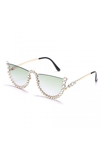 EkeNoz Lunettes de soleil décoratives for femmes, demi-monture, tendance, for les déplacements, le Sport, cadeau Color : F, 