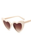 DLSM Lunettes de soleil coeur de mode de mode femme vintage grand cadre personnalité lunettes de soleil femme féminin mignon 