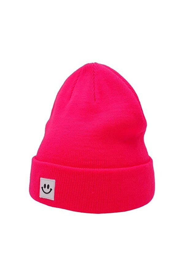 55cube Bonnet en tricot, rose vif, taille unique