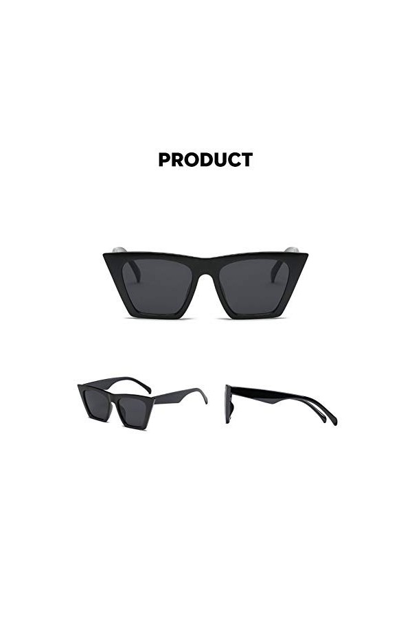 YIERJIU Lunettes Cat Eye Lunettes de Soleil Femmes Marque Designer Bleu Rouge Gris Transparent Cadre Lunettes de Soleil Femme