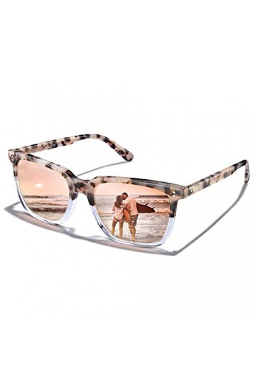 Carfia Vintage Lunettes de Soleil Femme Polarisées Cat.3 Protection UV400 Anti Fatigue Oculaire Voyage Conduite Plage