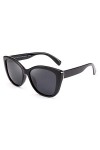 FEISEDY Lunette de Soleil Polarisée pour Femme et Homme UV400 Protection Monture de Grand Oeil de Chat Classique Lunette de S
