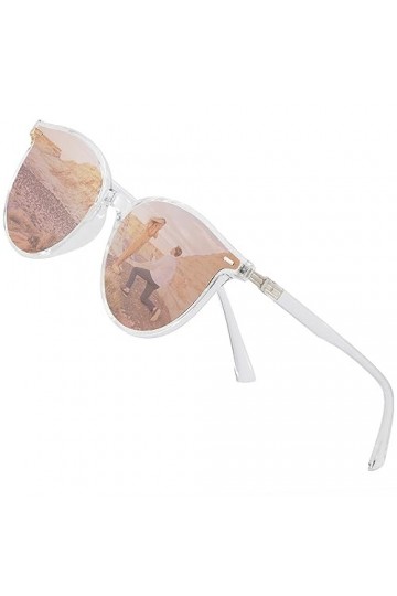 Arjien Lunettes de soleil polarisées pour femme UV400 Protection Vintage Rondes Lunettes de soleil pour femmes Ultra légères 