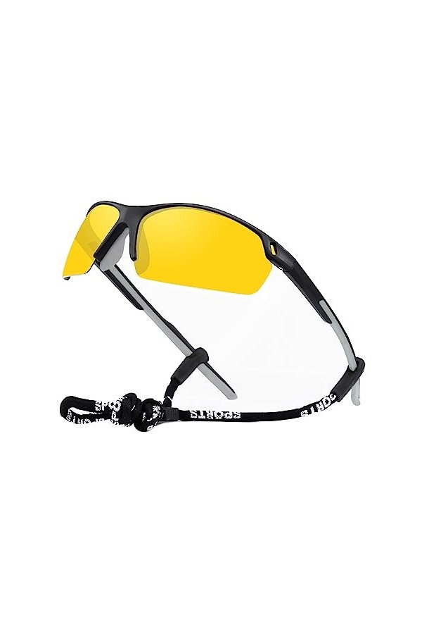 OKH Lunettes de cyclisme polarisées pour hommes et femmes - Lunettes de sport en plein air - Protection UV400 - Lunettes de s