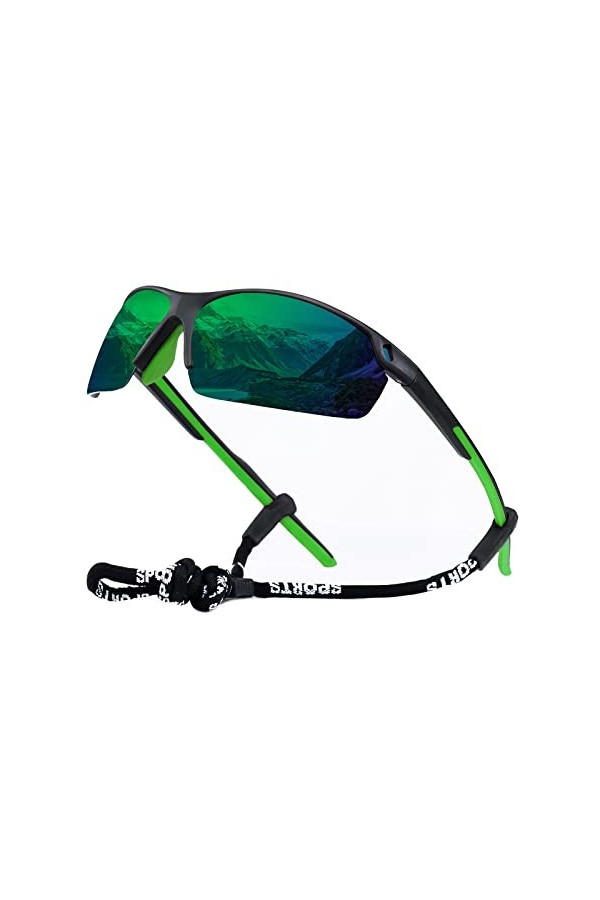 OKH Lunettes de cyclisme polarisées pour hommes et femmes - Lunettes de sport en plein air - Protection UV400 - Lunettes de s